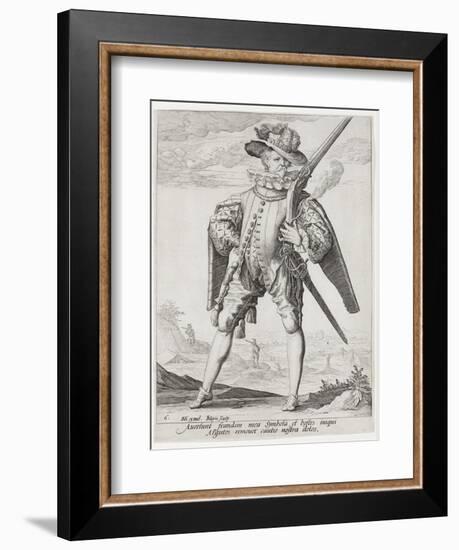 A Musketeer, 1587-Jacques II de Gheyn-Framed Giclee Print