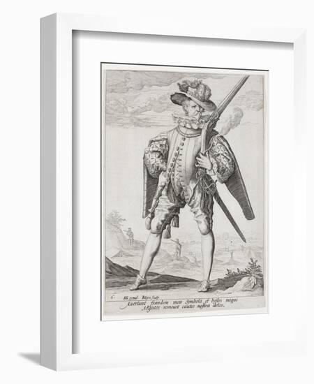 A Musketeer, 1587-Jacques II de Gheyn-Framed Giclee Print