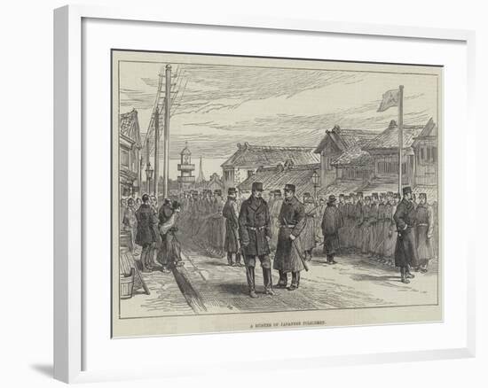 A Muster of Japanese Policemen-null-Framed Giclee Print