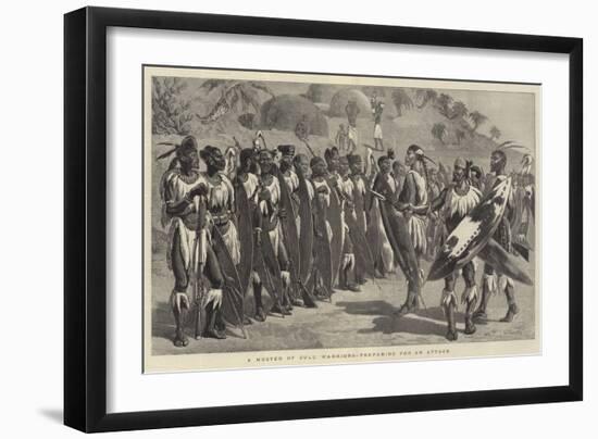 A Muster of Zulu Warriors, Preparing for an Attack-null-Framed Giclee Print