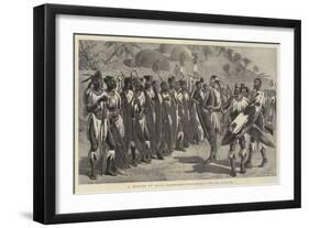 A Muster of Zulu Warriors, Preparing for an Attack-null-Framed Giclee Print