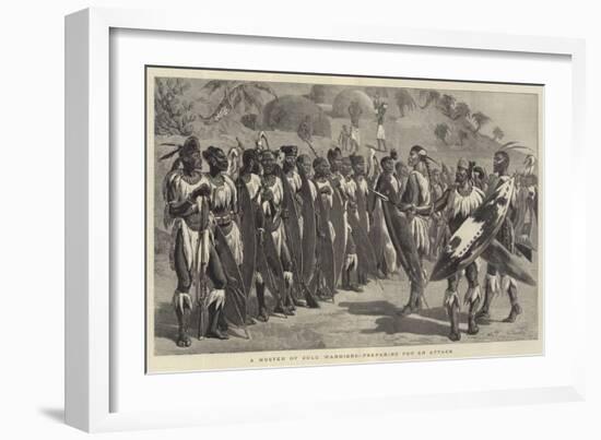 A Muster of Zulu Warriors, Preparing for an Attack-null-Framed Giclee Print