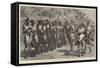 A Muster of Zulu Warriors, Preparing for an Attack-null-Framed Stretched Canvas