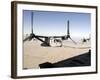 A Mv-22 Osprey Refuels Midflight While Another Waits its Turn-null-Framed Photographic Print