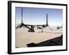 A Mv-22 Osprey Refuels Midflight While Another Waits its Turn-null-Framed Photographic Print