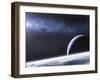 A Mysterious Light Illuminates a Small Nebula and Nearby Planets-Stocktrek Images-Framed Photographic Print