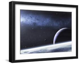 A Mysterious Light Illuminates a Small Nebula and Nearby Planets-Stocktrek Images-Framed Photographic Print