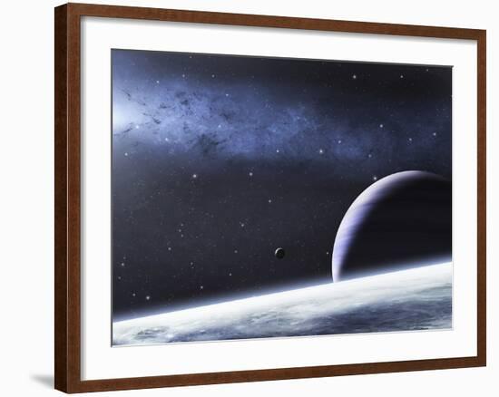 A Mysterious Light Illuminates a Small Nebula and Nearby Planets-Stocktrek Images-Framed Photographic Print