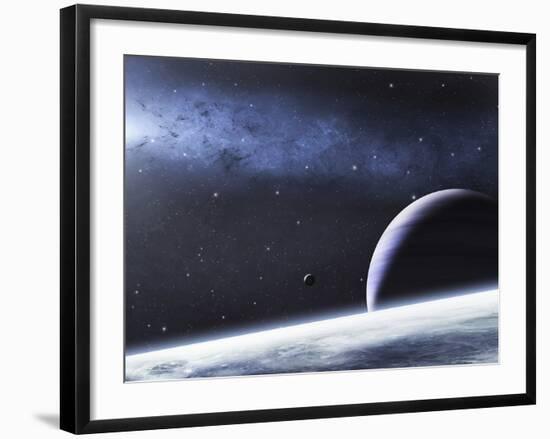 A Mysterious Light Illuminates a Small Nebula and Nearby Planets-Stocktrek Images-Framed Photographic Print