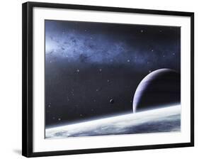 A Mysterious Light Illuminates a Small Nebula and Nearby Planets-Stocktrek Images-Framed Photographic Print