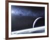 A Mysterious Light Illuminates a Small Nebula and Nearby Planets-Stocktrek Images-Framed Photographic Print