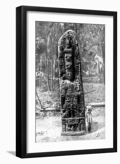 A Mystery Monolith in the Primeval Forest of Quirigua, Guatemala, 1922-Alfred P Maudsley-Framed Giclee Print