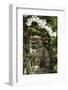 A Mythical Lion Statue and Cherry Blossom in a Temple in Kyoto, Honshu Island, Japan, Asia-Christian Kober-Framed Photographic Print