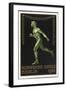 A Naked Athlete Running. Germany 1916 Berlin Olympic Games Poster Stamp, Unused-null-Framed Giclee Print