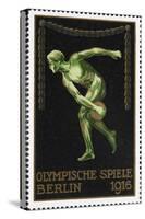 A Naked Discus Thrower. Germany 1916 Berlin Olympic Games Poster Stamp, Unused-null-Stretched Canvas