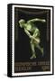 A Naked Discus Thrower. Germany 1916 Berlin Olympic Games Poster Stamp, Unused-null-Framed Stretched Canvas