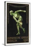 A Naked Discus Thrower. Germany 1916 Berlin Olympic Games Poster Stamp, Unused-null-Stretched Canvas