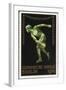 A Naked Discus Thrower. Germany 1916 Berlin Olympic Games Poster Stamp, Unused-null-Framed Giclee Print