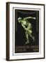 A Naked Discus Thrower. Germany 1916 Berlin Olympic Games Poster Stamp, Unused-null-Framed Giclee Print