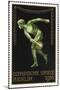 A Naked Discus Thrower. Germany 1916 Berlin Olympic Games Poster Stamp, Unused-null-Mounted Giclee Print