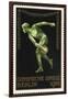 A Naked Discus Thrower. Germany 1916 Berlin Olympic Games Poster Stamp, Unused-null-Framed Giclee Print