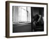 A Naked Woman Sitting in a Chair Near to a Window-Kenji Mizumori-Framed Photographic Print