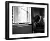 A Naked Woman Sitting in a Chair Near to a Window-Kenji Mizumori-Framed Photographic Print