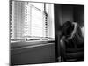 A Naked Woman Sitting in a Chair Near to a Window-Kenji Mizumori-Mounted Photographic Print