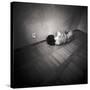 A Naked Woman Tied with Electric Flex Lying on the Floor of a Room-Rafal Bednarz-Stretched Canvas