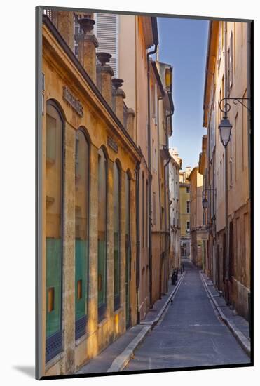 A Narrow Backstreet in Aix-En-Provence, Bouches-Du-Rhone, Provence, France, Europe-Julian Elliott-Mounted Photographic Print