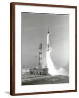 A NASA Project Mercury Spacecraft Is Test Launched from Cape Canaveral, Florida-Stocktrek Images-Framed Photographic Print