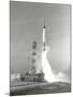 A NASA Project Mercury Spacecraft Is Test Launched from Cape Canaveral, Florida-Stocktrek Images-Mounted Photographic Print