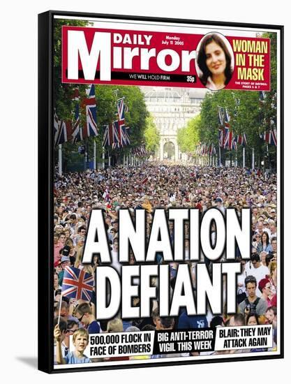 A Nation Defiant. 500,000 Flock in Face of Bombers-null-Framed Stretched Canvas