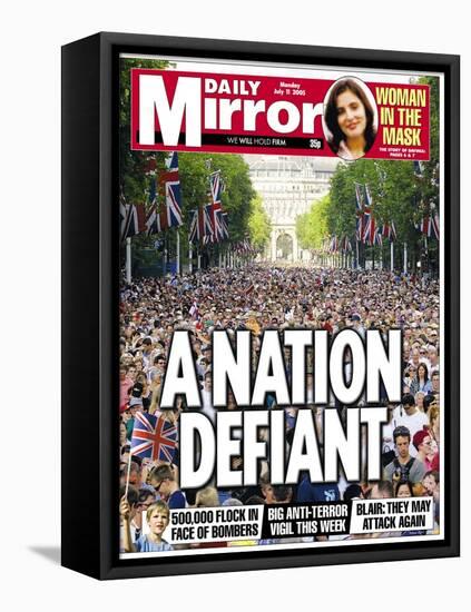 A Nation Defiant. 500,000 Flock in Face of Bombers-null-Framed Stretched Canvas