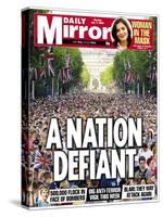 A Nation Defiant. 500,000 Flock in Face of Bombers-null-Stretched Canvas