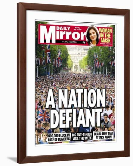 A Nation Defiant. 500,000 Flock in Face of Bombers-null-Framed Photographic Print