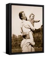 A National Socialist Ideal; a Happy Mother-German photographer-Framed Stretched Canvas