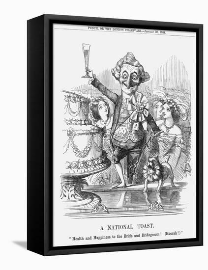A National Toast, 1858-null-Framed Stretched Canvas
