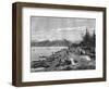 A Native American Camp at the Edge of the Yukon River, USA, 19th Century-Hurel-Framed Giclee Print