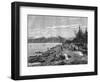 A Native American Camp at the Edge of the Yukon River, USA, 19th Century-Hurel-Framed Giclee Print