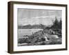 A Native American Camp at the Edge of the Yukon River, USA, 19th Century-Hurel-Framed Giclee Print