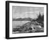 A Native American Camp at the Edge of the Yukon River, USA, 19th Century-Hurel-Framed Giclee Print