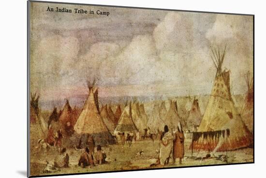 A Native American Camp-Charles Marion Russell-Mounted Giclee Print