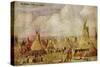 A Native American Camp-Charles Marion Russell-Stretched Canvas