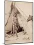 A Native American Stands at the Entrance to His Teepee Holding a Rifle, 1880-90-William Notman-Mounted Photographic Print