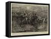 A Native Cavalary Charge in the Chitral Campaign-John Charlton-Framed Stretched Canvas