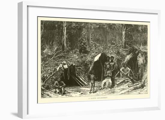 A Native Encampment-null-Framed Giclee Print