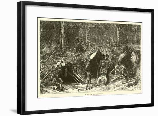 A Native Encampment-null-Framed Giclee Print