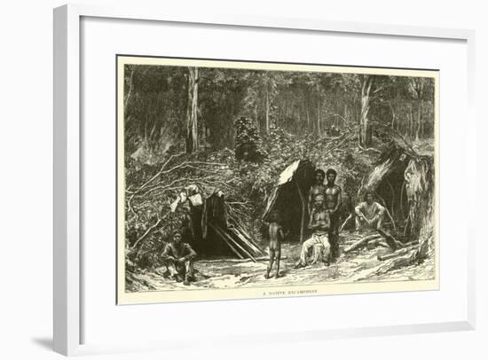 A Native Encampment-null-Framed Giclee Print