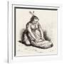 A Native Guayan Woman Crushing Grain-null-Framed Giclee Print